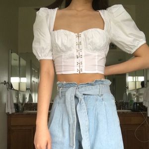 Nwt bustier crop top